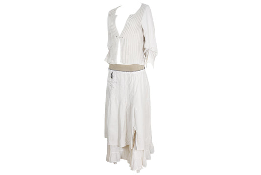 Vintage Cop Copine knit cardigan and skirt set / Made in France