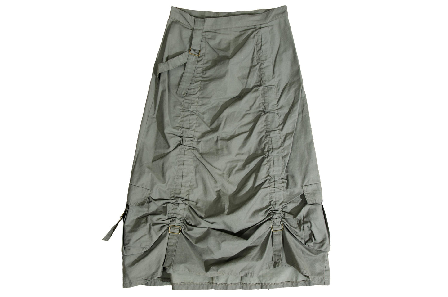 2000s French brand utility two piece set with ruched details / Made in France