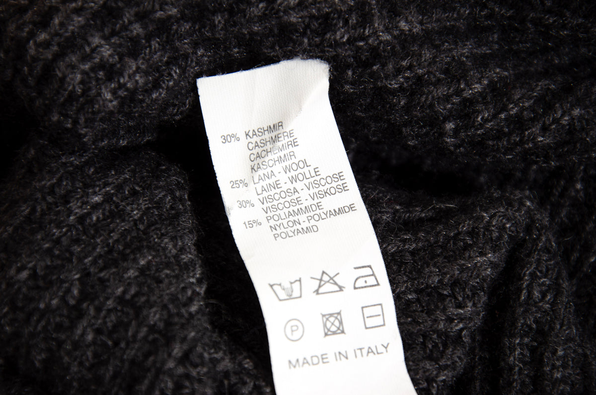 Vintage Italian brand cashmere blend knit open back sleeveless dress - Made in Italy