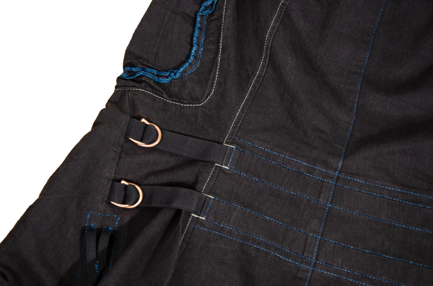 S/S 2003 Marithé + François Girbaud brown cotton cargo multi-pocket skirt / Made in Italy