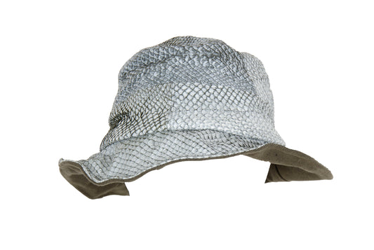 Jacques Le Corre salmon leather avant garde bucket hat / Made in France