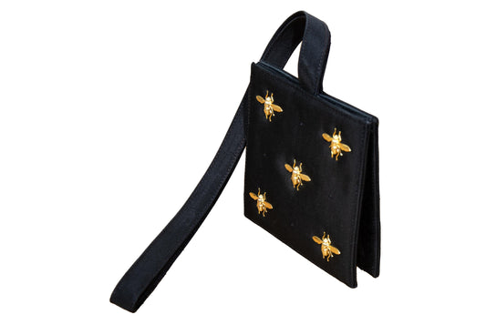 Rare Vintage 31 Février Paris Mini Tote with Gold Bees