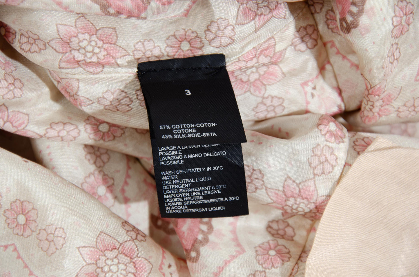 Vintage silk and cotton blend soft pink milkmaid puffy sleeves midi dress