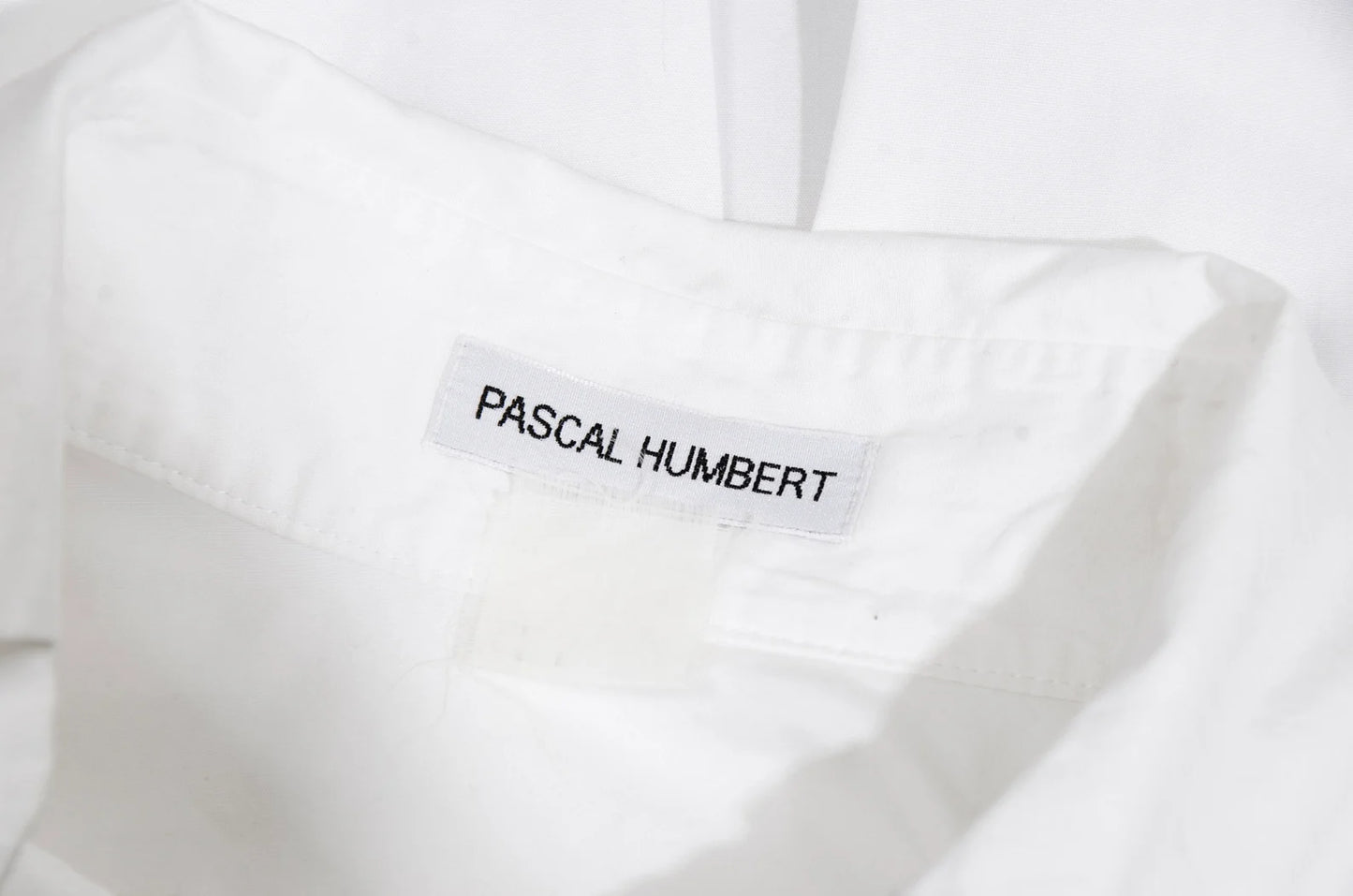 F/W 2000 Pascal Humbert asymmetrical white button up poplin shirt - Made in France