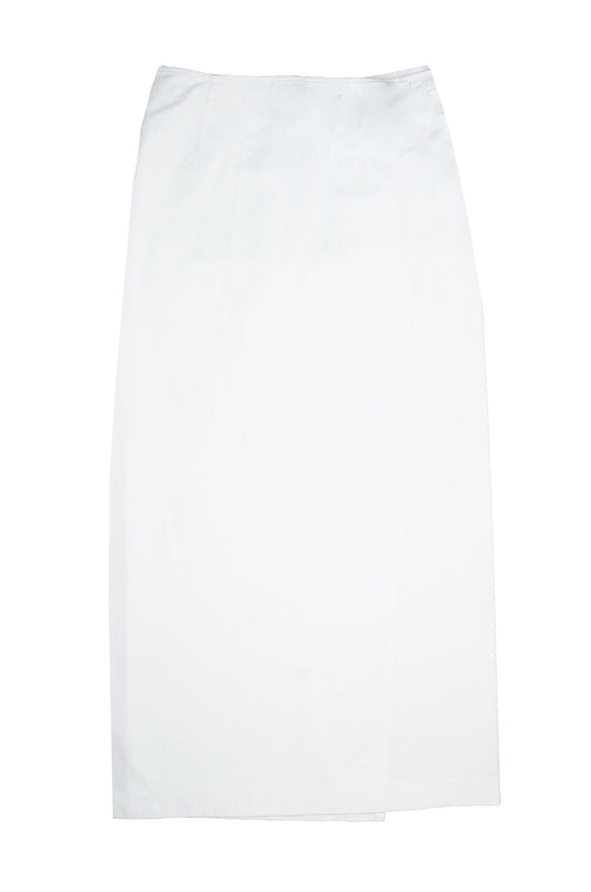 Jean Paul Gaultier white cargo wrap maxi skirt