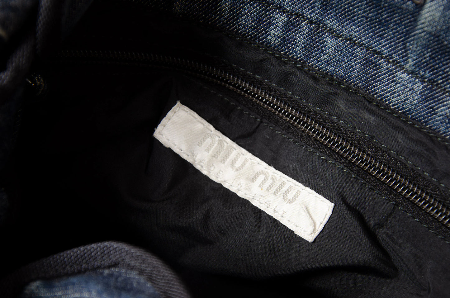 1999 Miu Miu denim crossbody bag / Archive Miu Miu sporty technical jeans bag