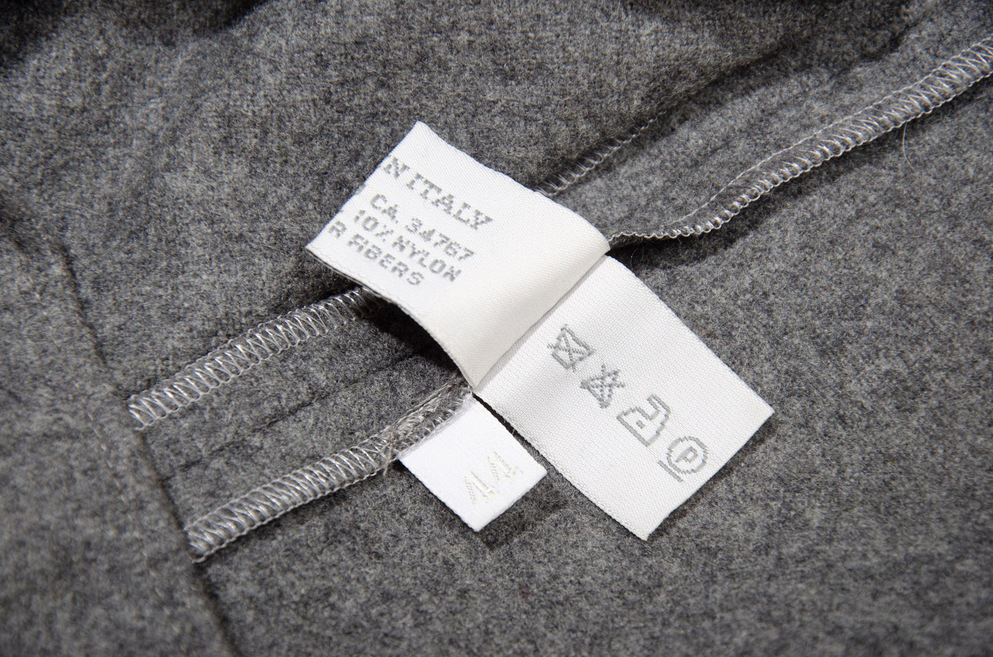 90s Miu Miu low rise grey wool mini skirt / Miu Miu low waist short above the knee skirt