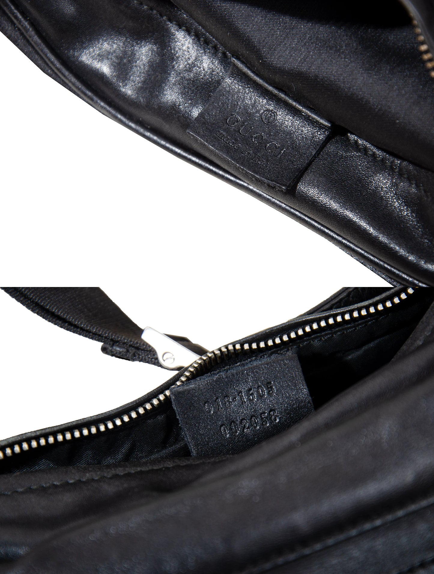 90s Gucci by Tom Ford black leather crossbody bag / Tom Ford Gucci minimalist technical 1990s fanny pack