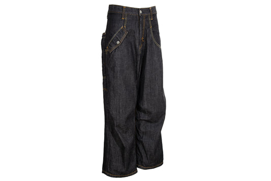 Vintage Y'S by Yohji Yamamoto baggy dropped crotch dark wash denim pants / Made in Japan