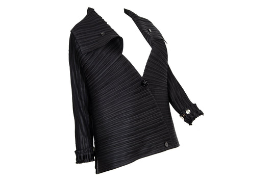Vintage Koibito Misaki black pleats oversized deformed jacket / Made in Japan