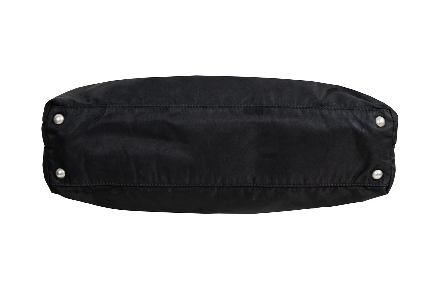 Vintage Prada black nylon bag with leather handles / Made in Italy