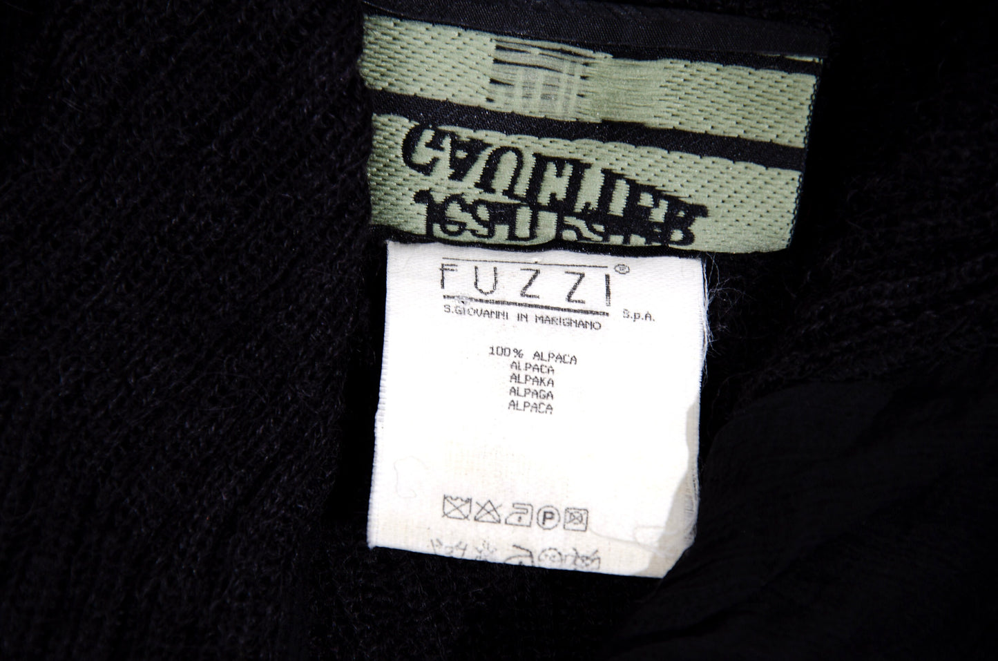 Vintage Jean Paul Gaultier alpaca knit and sheer mesh sweater / Made in Italy