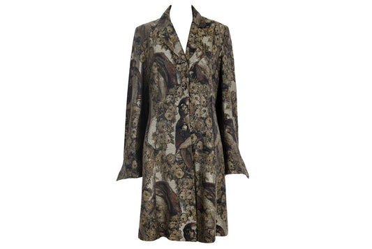 Vintage Amuleti renaissance woven tapestry coat / Amuleti by Mariella Burani tapestry coat / Made in Italy