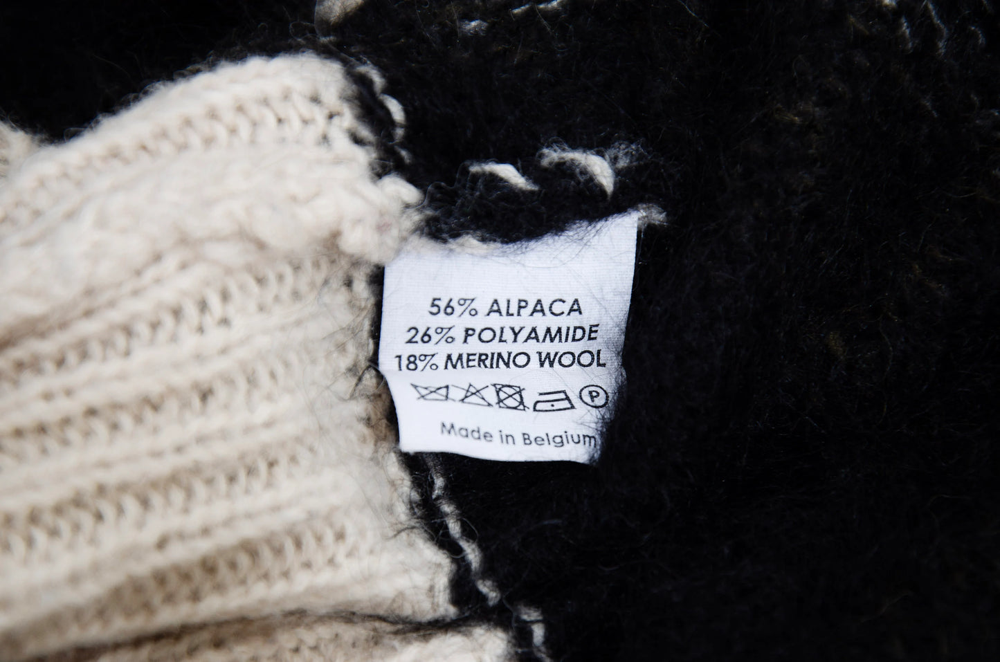 Vintage Dries Van Noten alpaca wool fuzzy chunky knit oversized cardigan / Made in Belgium