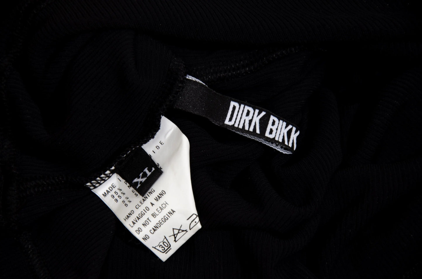 Vintage Dirk Bikkembergs asymmetrical straps black cotton tank top / Dirk Bikkembergs metal clip buckle strap sleeveless top / Made in Italy