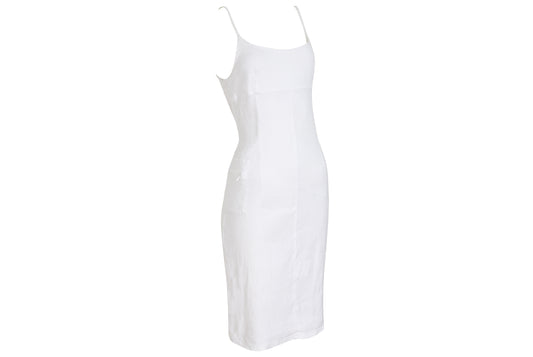 Vintage Armani Jeans linen blend utility cargo mini sleeveless dress