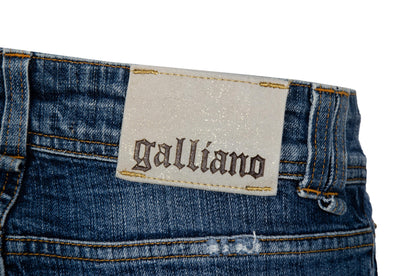 2000s Galliano low rise patchwork jeans / Made in Italy
