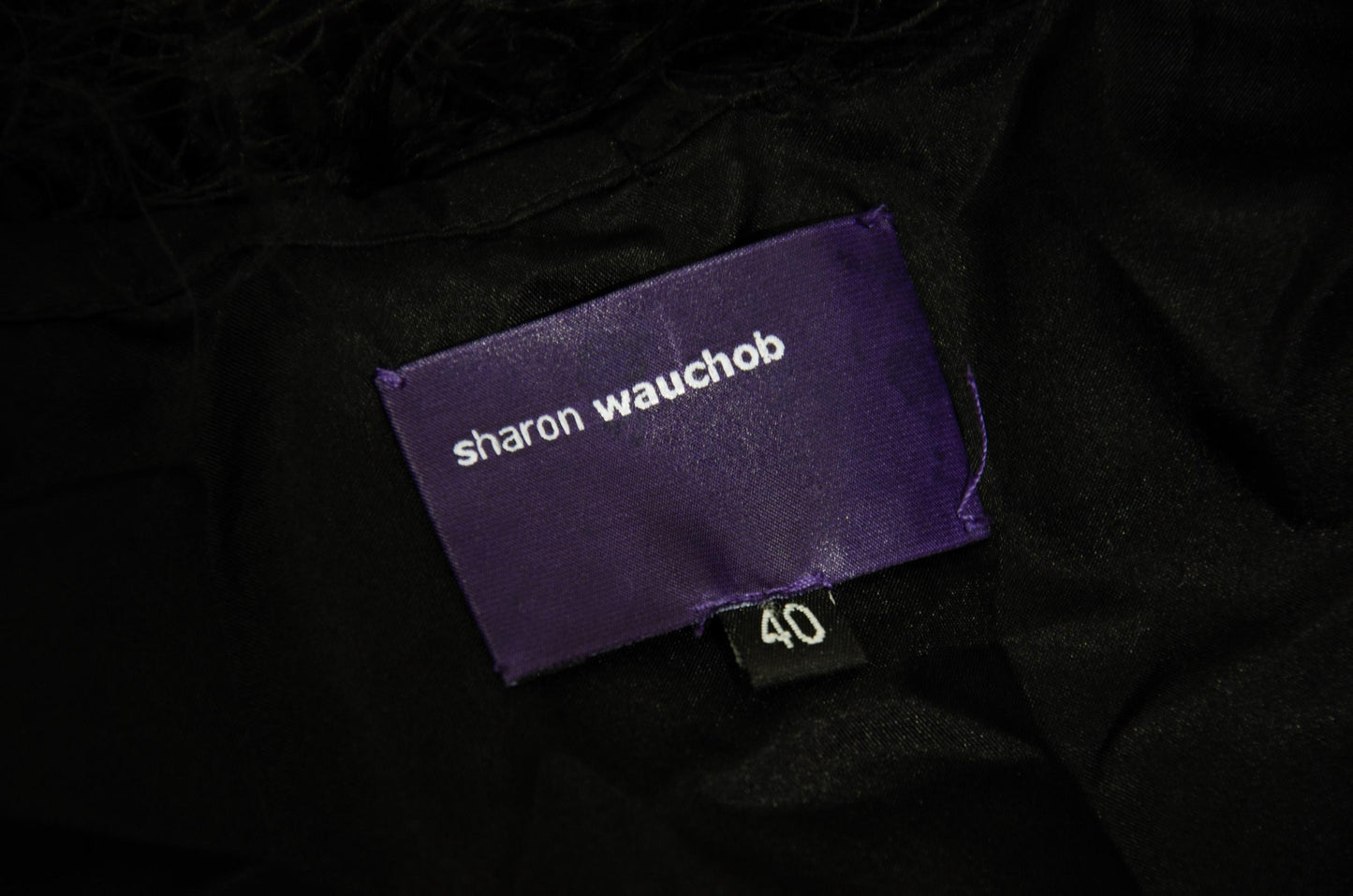 Vintage Sharon Wauchob black silk blend sleeveless vest / Made in France