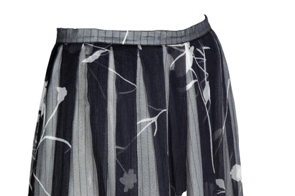 2000s Simultaneous 100% silk sheer pleated skirt / Made in Italy