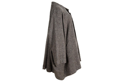 90s Shirin Guild 100% wool boxy button front blanket coat / Made in England