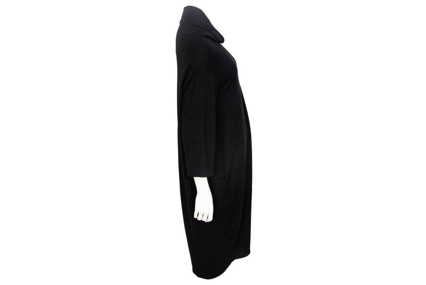 90s Jil Sander 100% wool knit cocoon architectural dress / Made in Italy