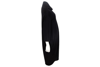 90s Jil Sander 100% wool knit cocoon architectural dress / Made in Italy