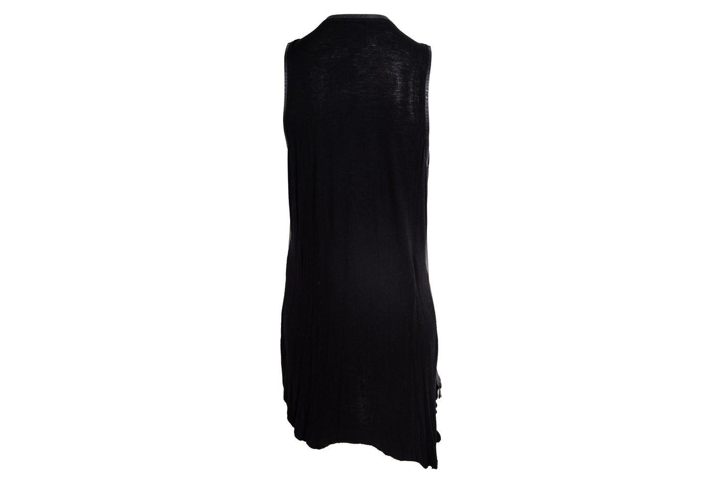 Vintage asymmetrical leather eyelet tunic / Raw natural edge leather mini dress with metal eyelets