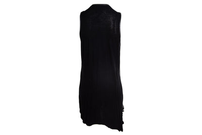 Vintage asymmetrical leather eyelet tunic / Raw natural edge leather mini dress with metal eyelets