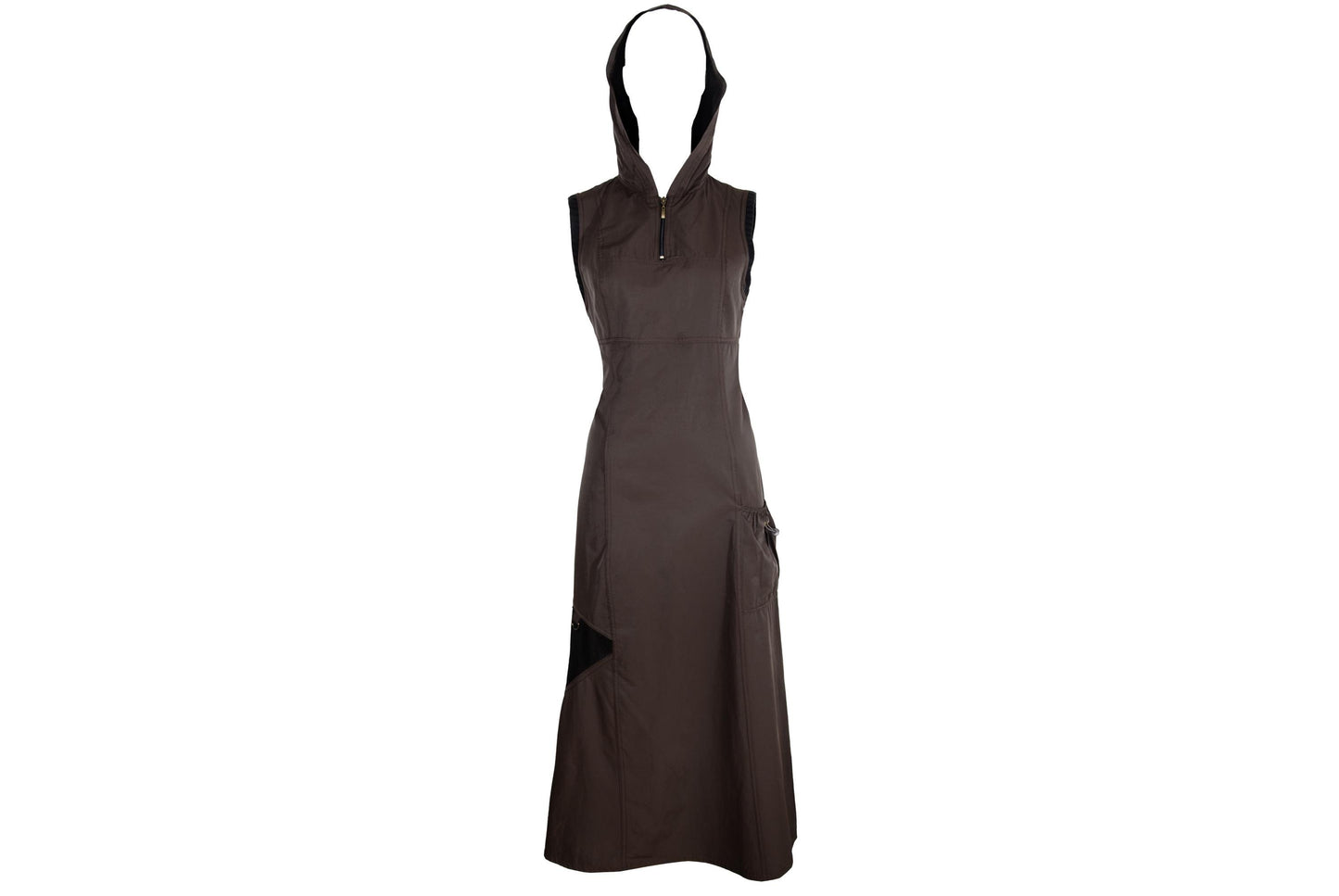 90s French brand technical nylon hooded utility dress