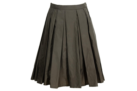 Vintage Atsuro Tayama pleated nylon skirt with sporty mesh lining / Made in Japan