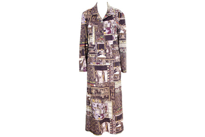 Vintage French designer patchwork print jacket and skirt set
