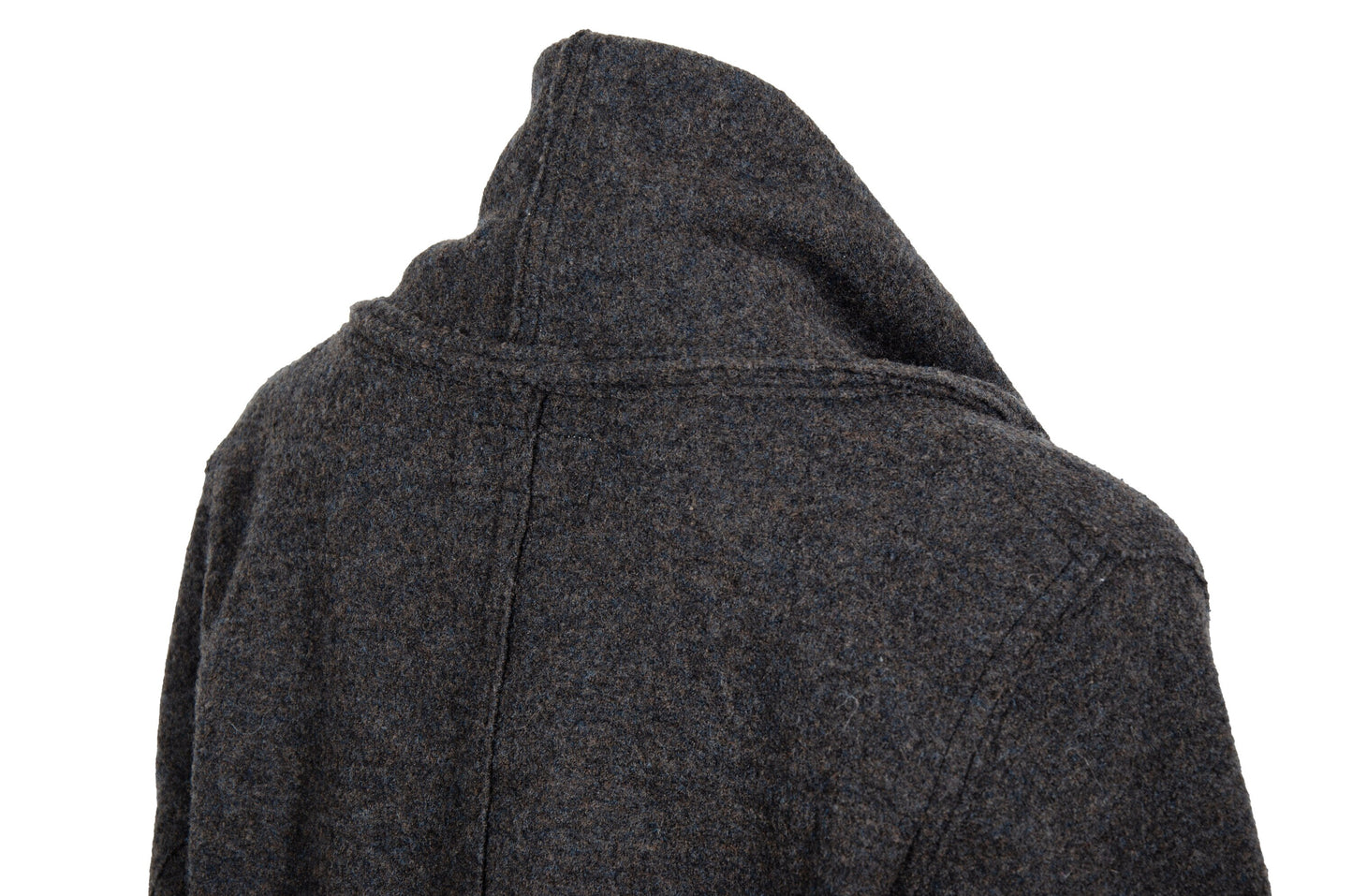 Vintage Pas de Calais 100% wool open front shawl collar coat