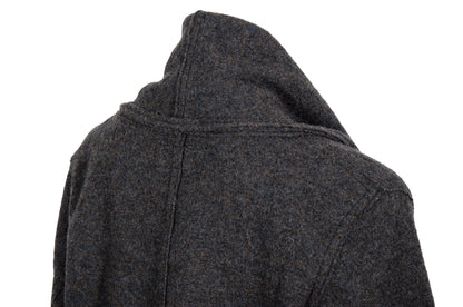 Vintage Pas de Calais 100% wool open front shawl collar coat