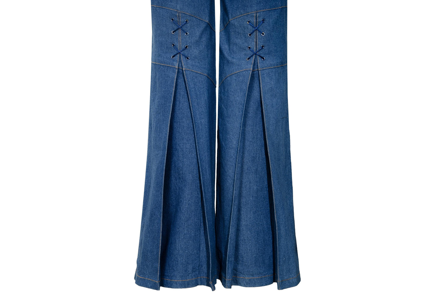 S/S 2002 Fatima Lopes denim lace-up corset style flared jeans