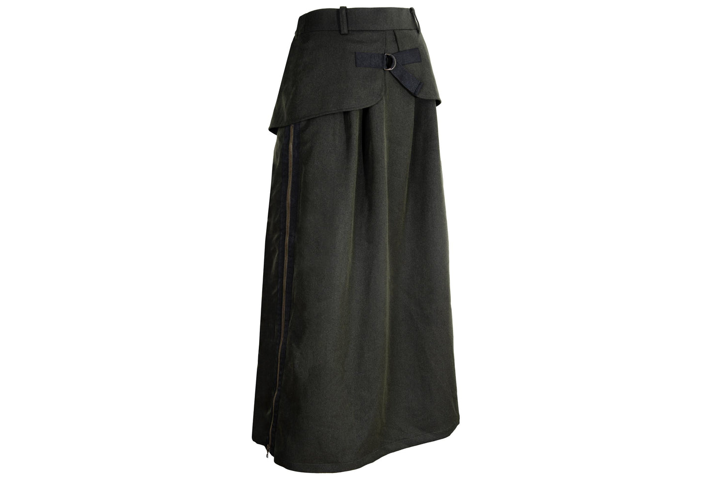 Vintage Atsuro Tayama army green layered skirt / Made in Japan