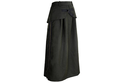 Vintage Atsuro Tayama army green layered skirt / Made in Japan