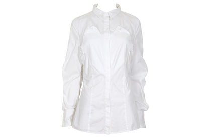 Vintage Gaetano Navarra white button down poplin shirt with heart shaped insert