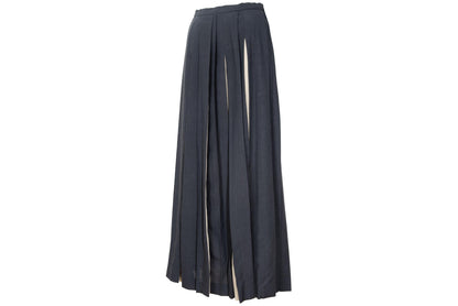 Vintage "IWISH" by Yohji Yamamoto long pleated skirt with contrasting panels / Made in Japan