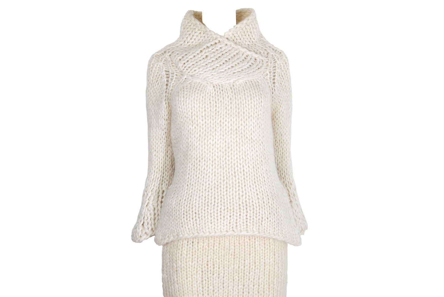 Vintage Junko Shimada fuzzy mohair chunky knit two piece set / Made in Japan