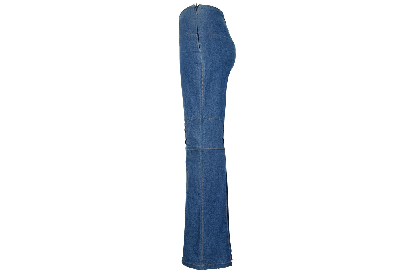S/S 2002 Fatima Lopes denim lace-up corset style flared jeans