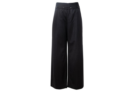 Vintage Marcel Marongiu menswear inspired wool wide leg pants / Made in France