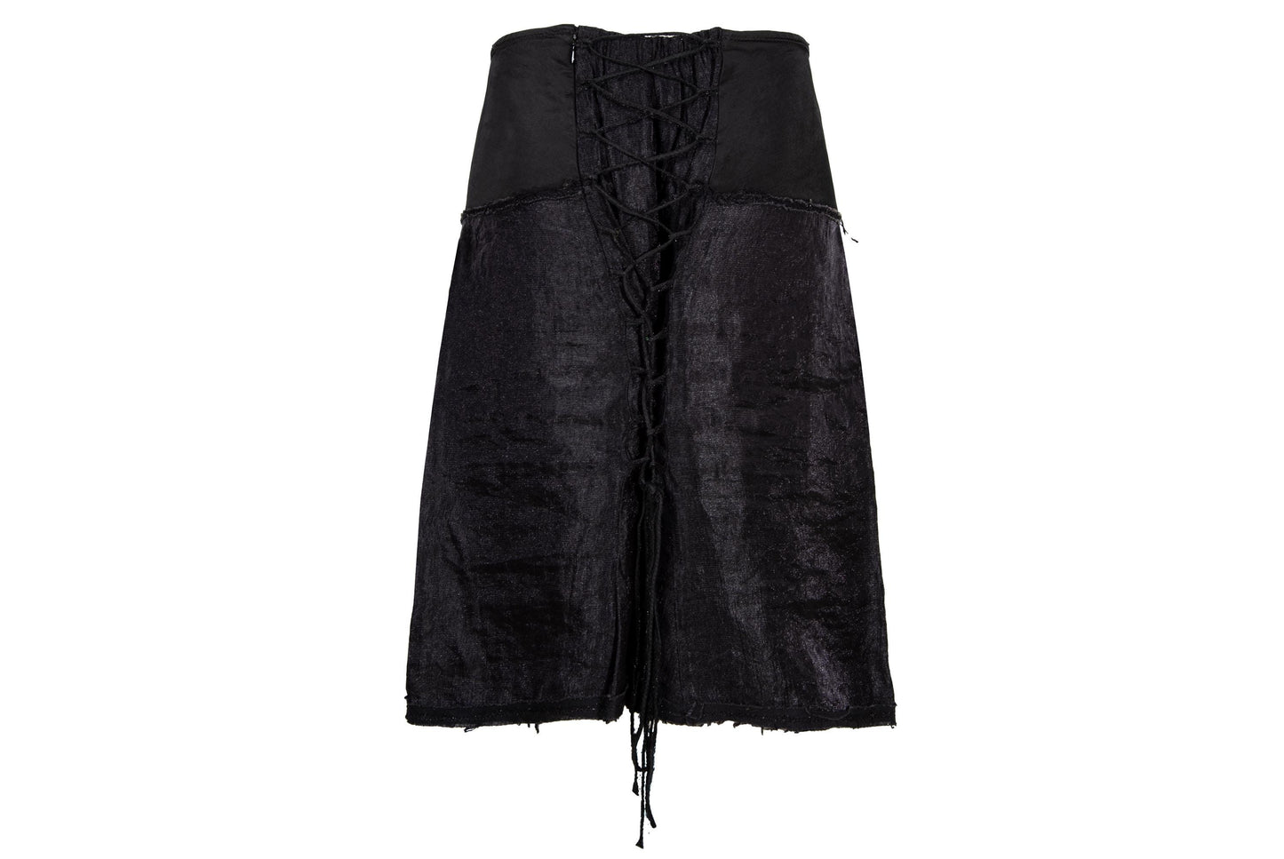 90s Kaat Tilley tie corset back midi skirt / Made in Belgium