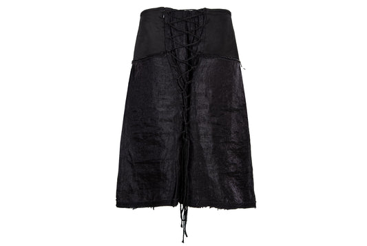 90s Kaat Tilley tie corset back midi skirt / Made in Belgium