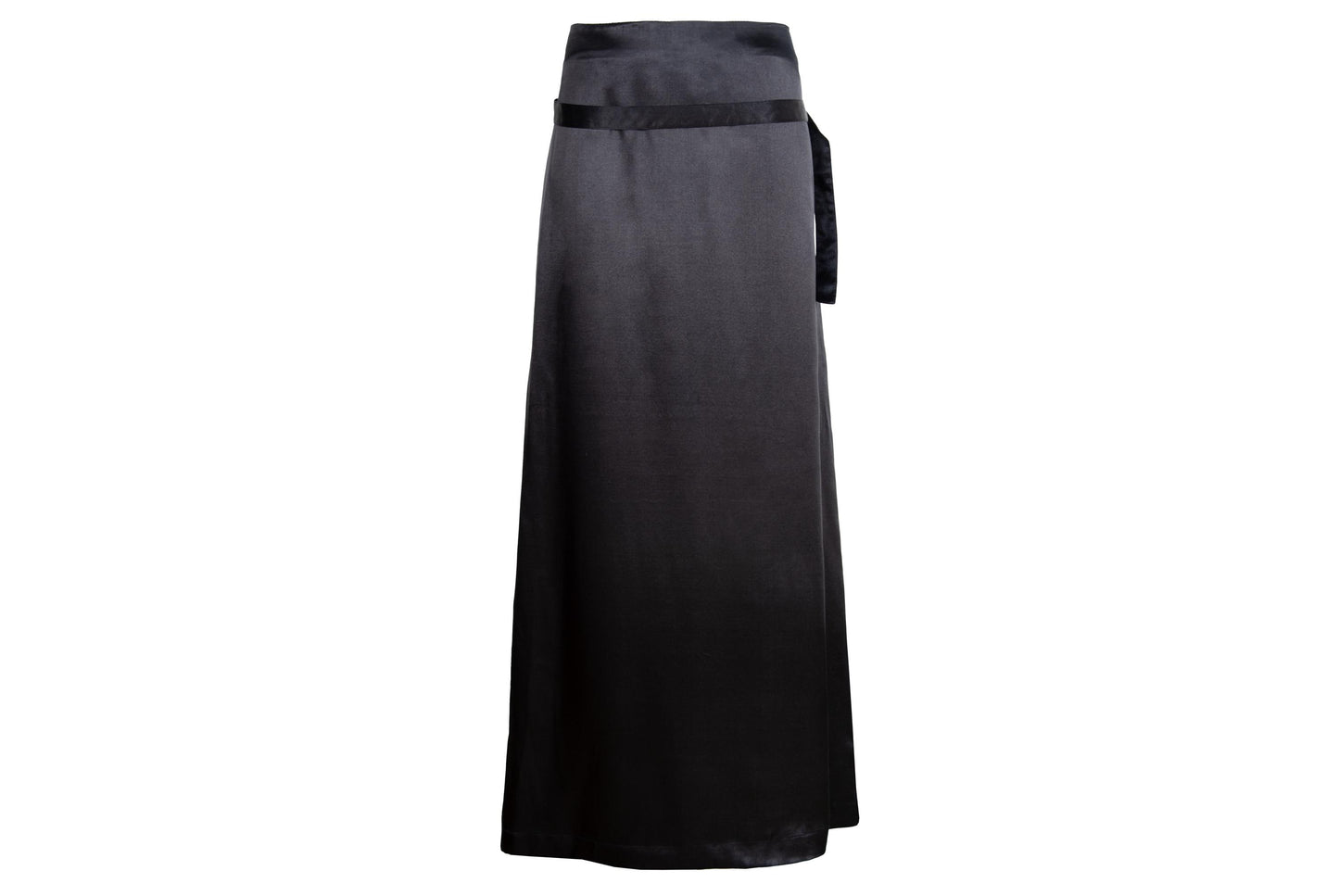 Early 2000s Costume National 100% silk black maxi skirt / Made in Italy