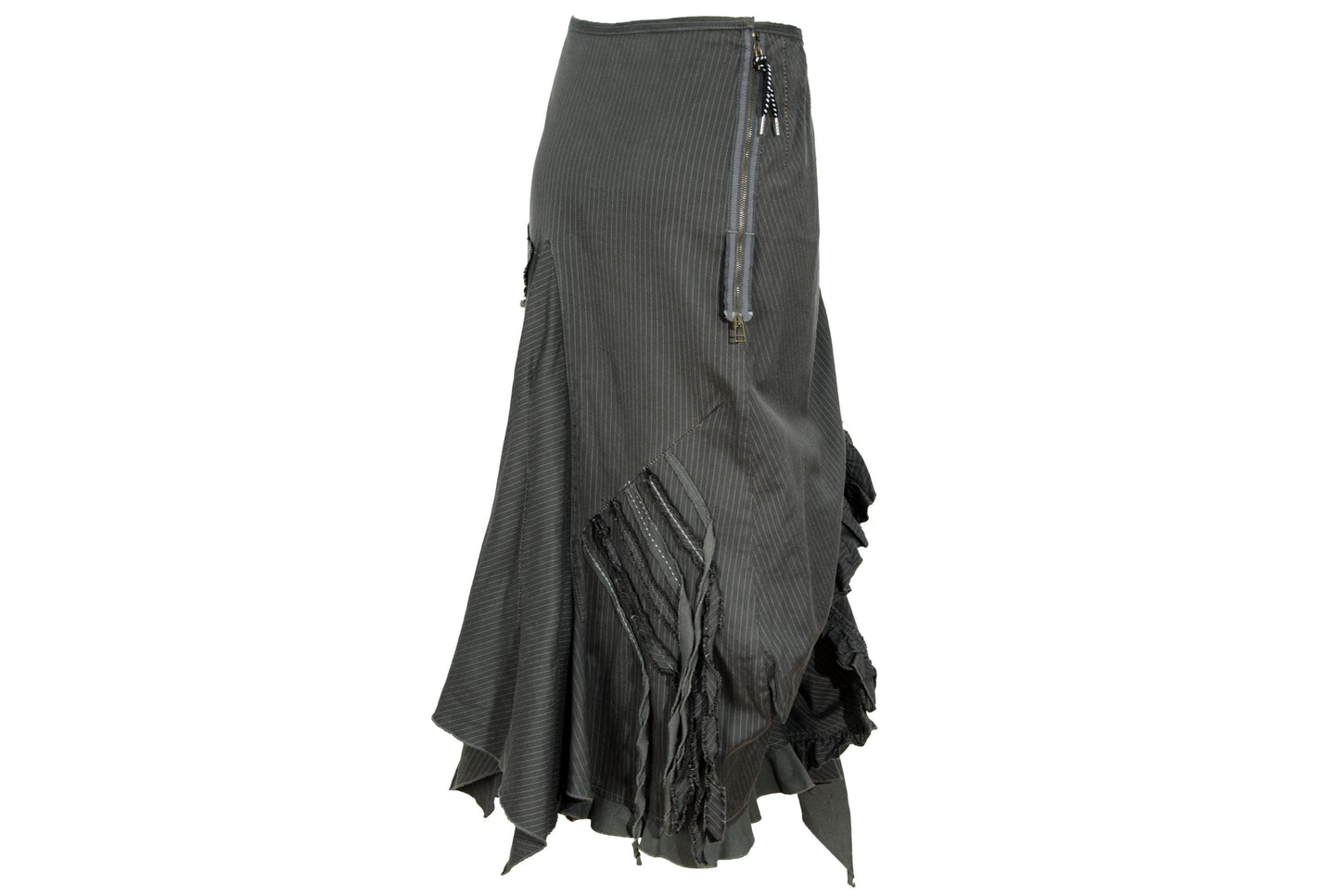 2000s Marithé + François Girbaud deconstructed asymmetrical v-shape waist skirt / Made in Italy
