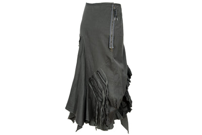 2000s Marithé + François Girbaud deconstructed asymmetrical v-shape waist skirt / Made in Italy