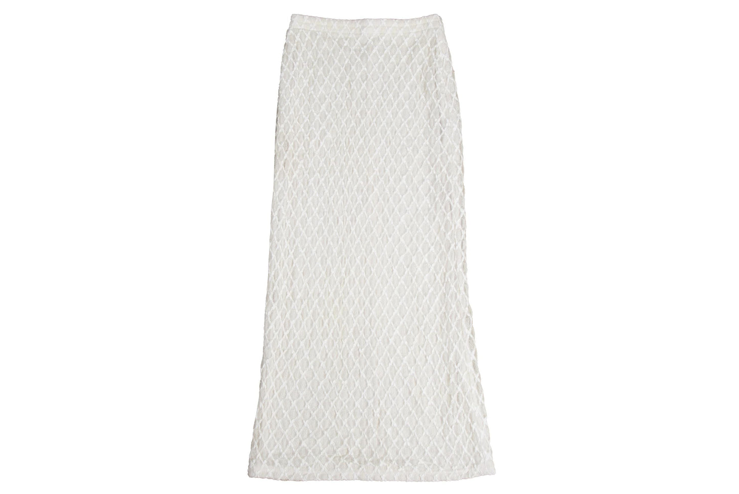 Vintage Y's "I Wish" by Yohji Yamamoto cream lace maxi skirt / Made in Japan
