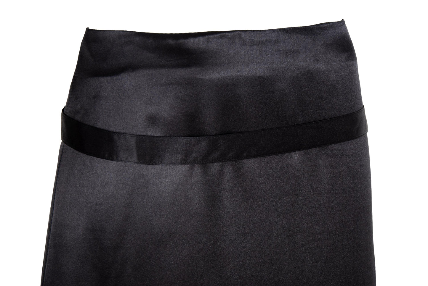 Early 2000s Costume National 100% silk black maxi skirt / Made in Italy