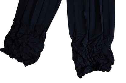 Vintage French brand permanent pleats black jacket and pants / Made in France
