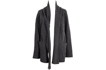 Vintage Pas de Calais 100% wool open front shawl collar coat